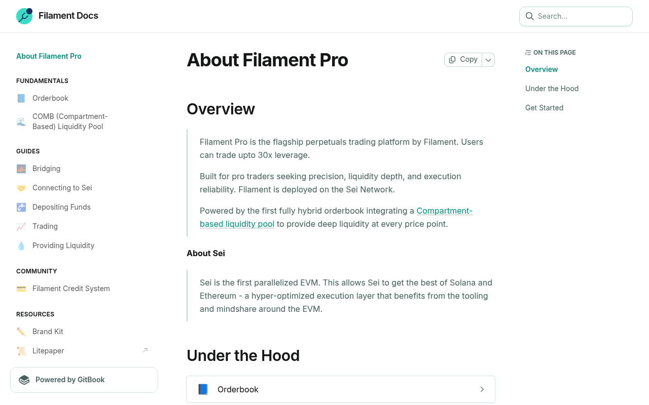 Filament screenshot