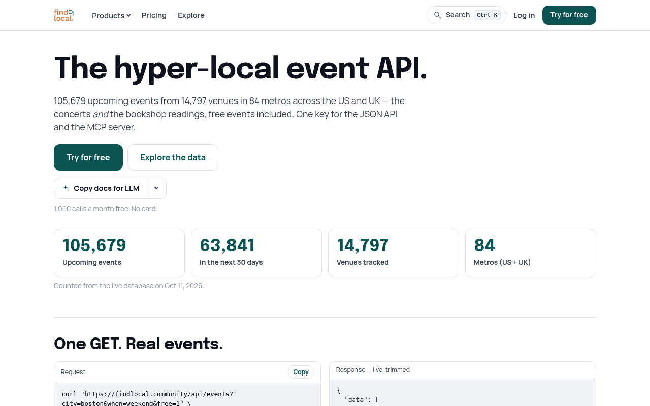 FindLocal website screenshot