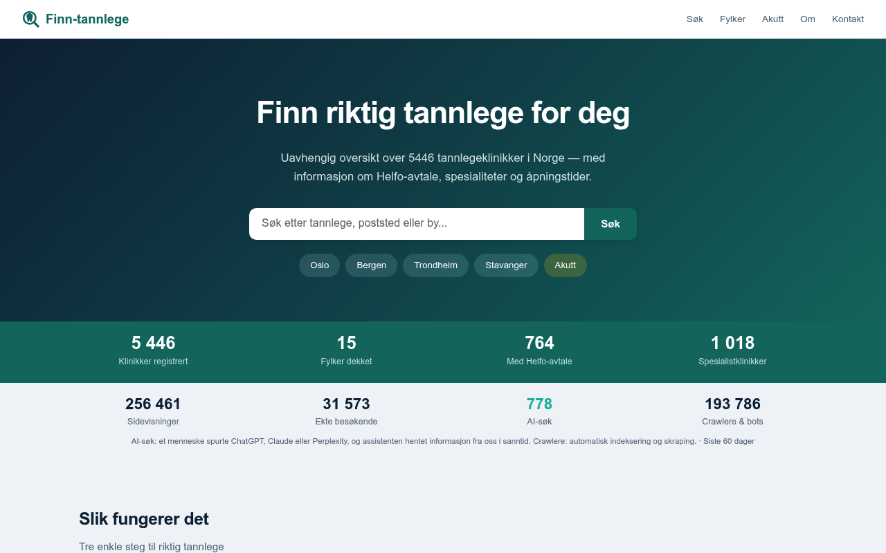 Finn-tannlege screenshot