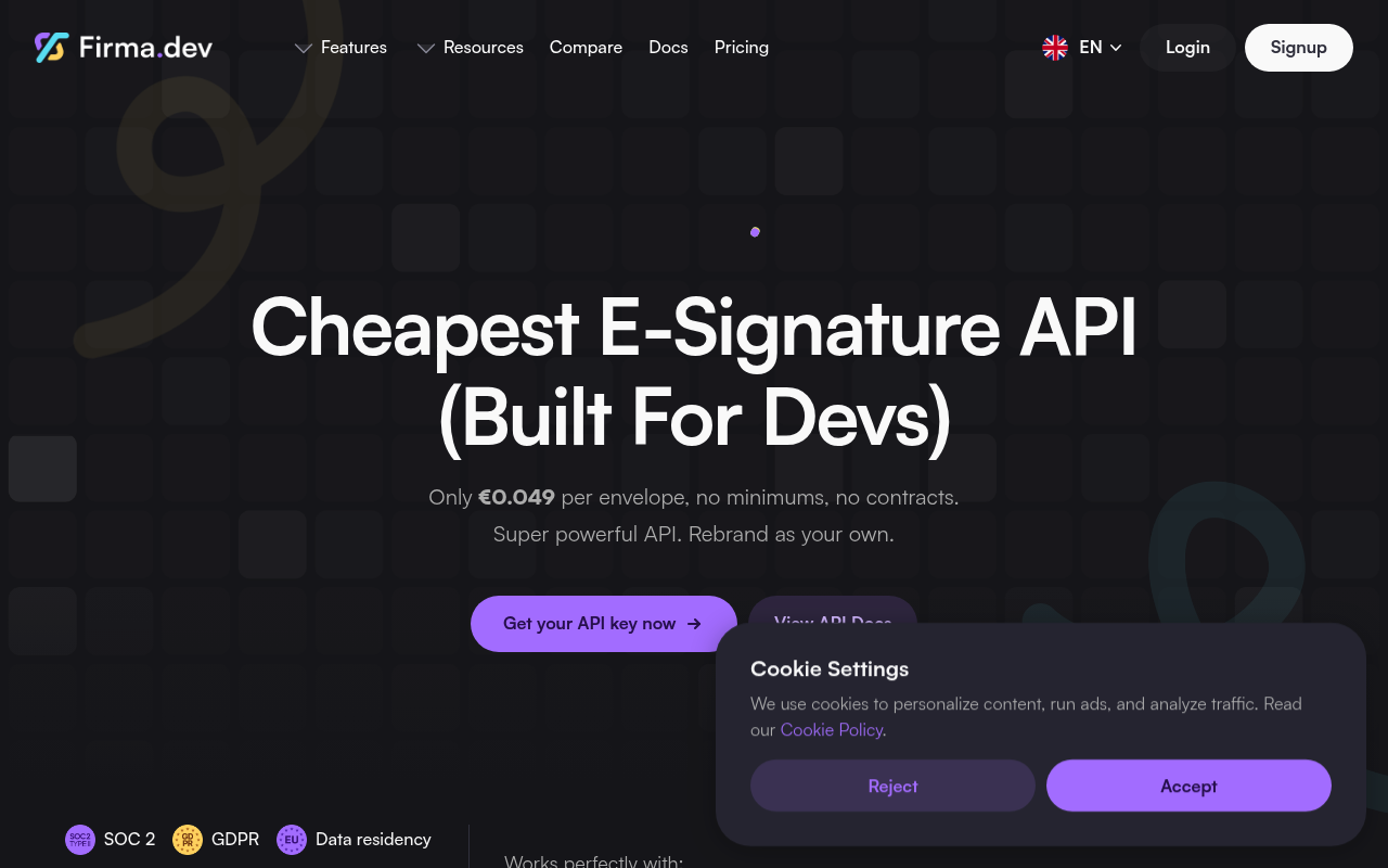 Firma.dev website screenshot