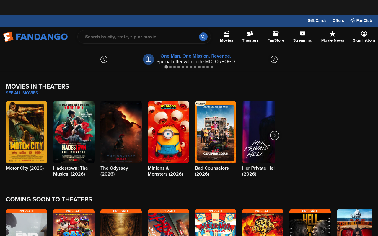 Flixster website screenshot