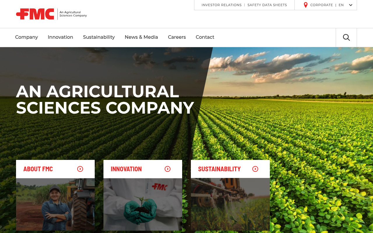 FMC Corporation website screenshot