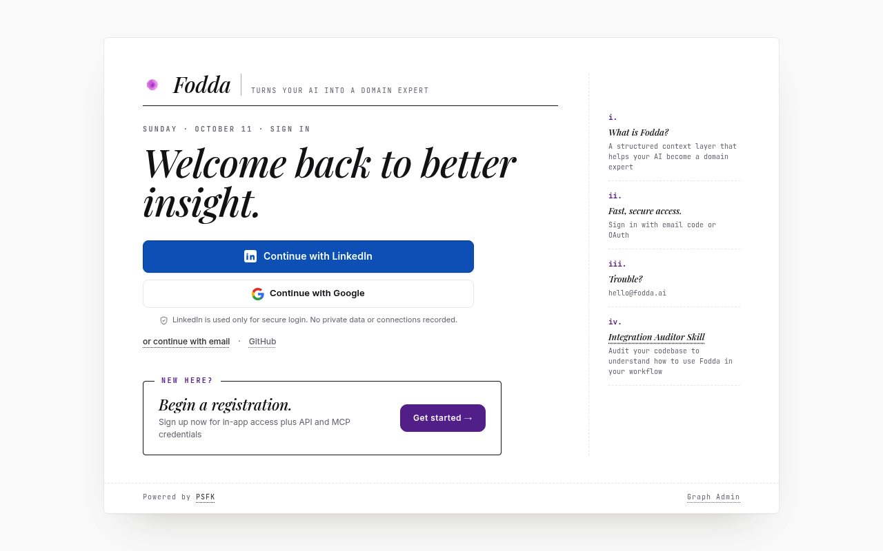 Fodda (PSFK) website screenshot
