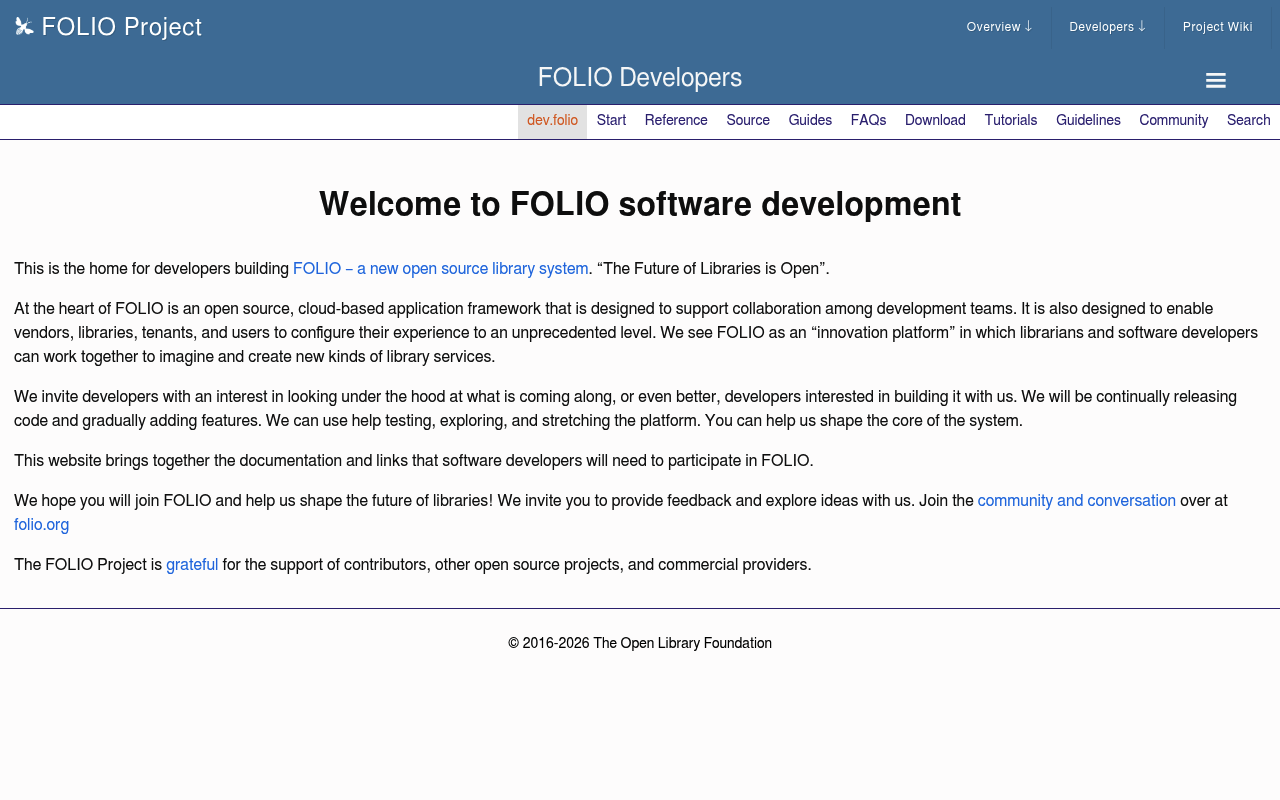 FOLIO website screenshot
