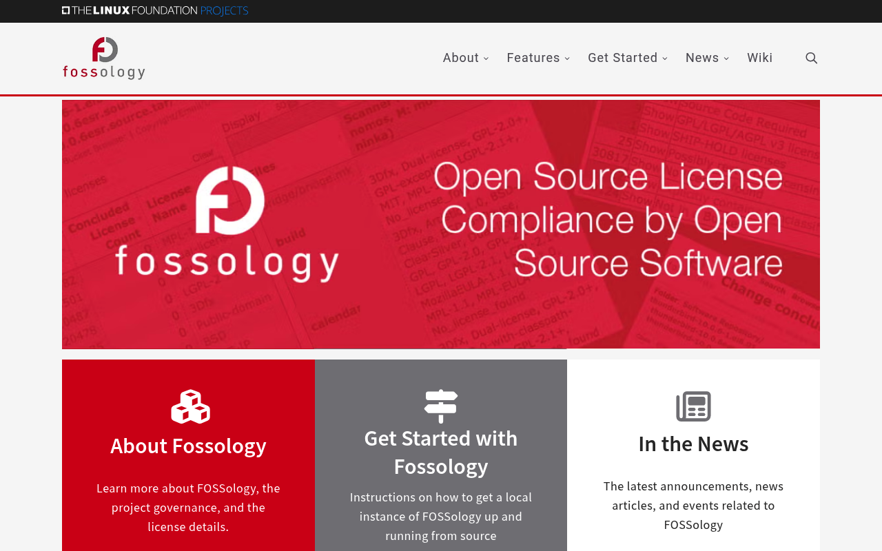 FOSSology screenshot