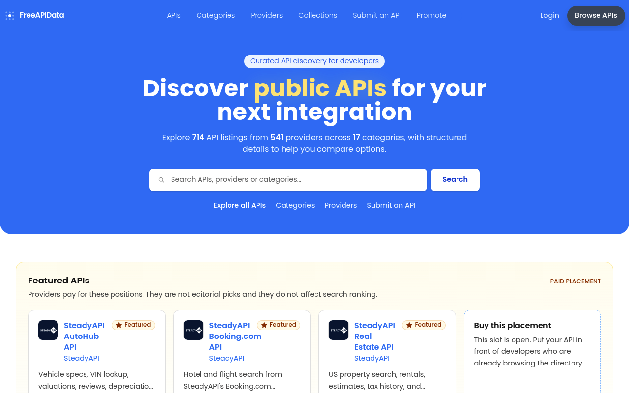 FreeAPIData screenshot