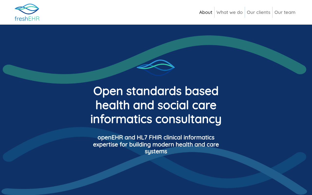 freshEHR website screenshot
