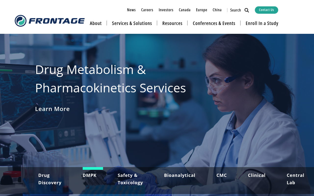 Frontage Laboratories website screenshot