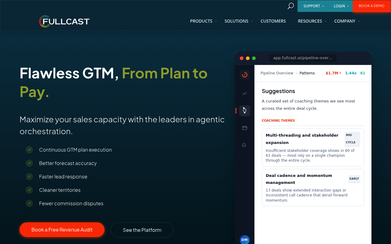 Fullcast website screenshot