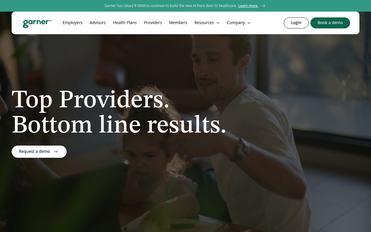 Garner website screenshot