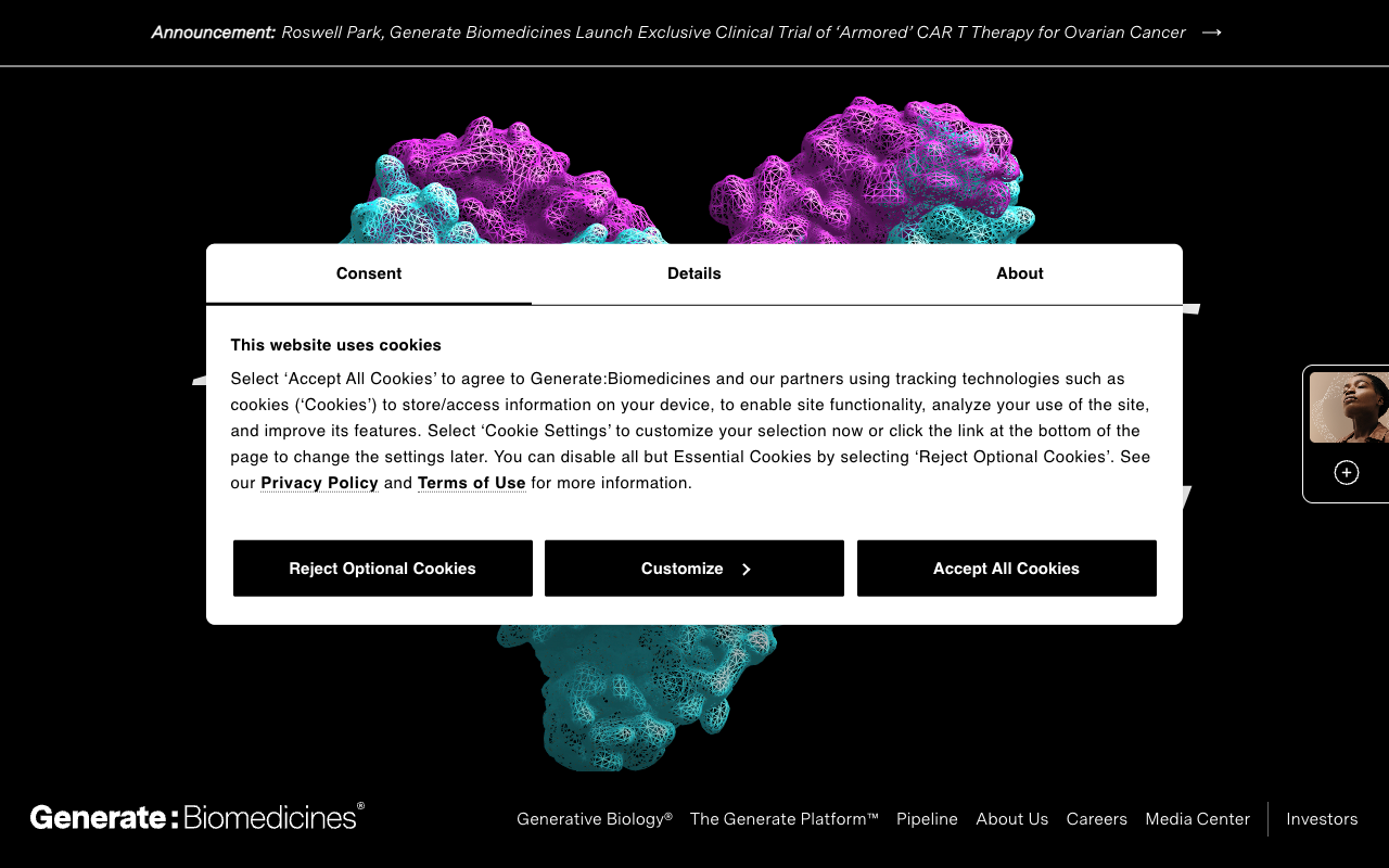 Generate Biomedicines screenshot