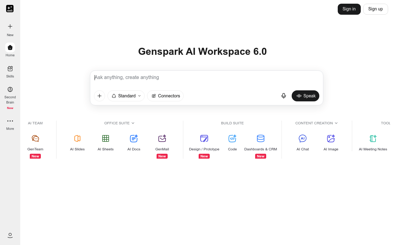 Genspark screenshot