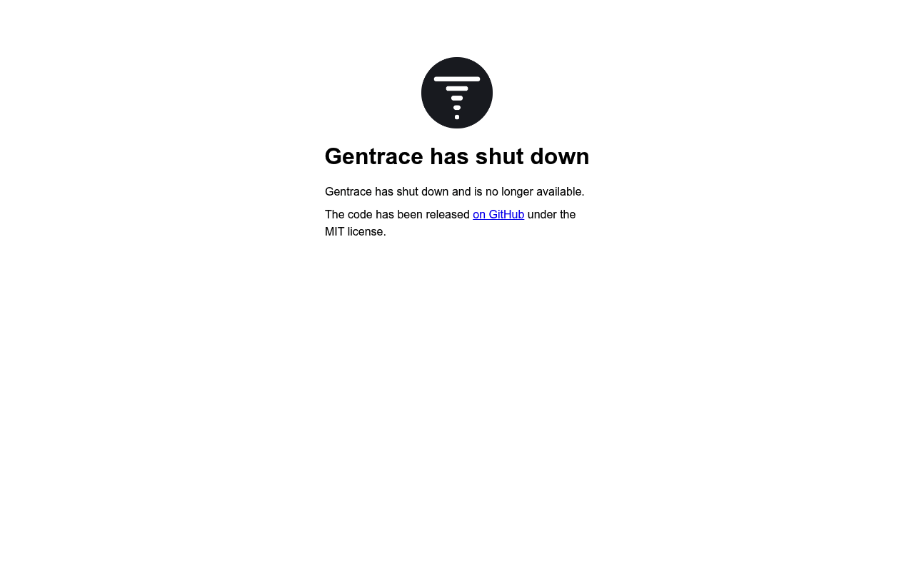 Gentrace website screenshot