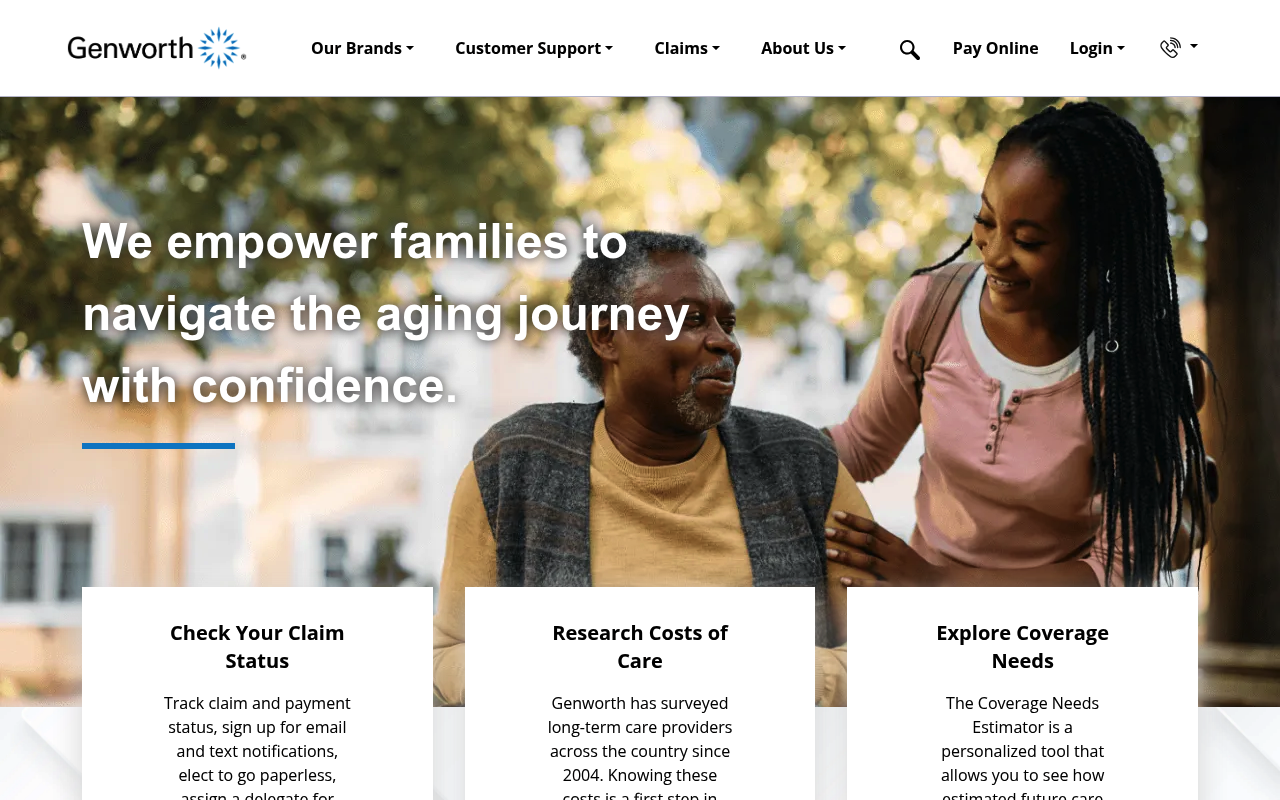 Genworth Financial screenshot
