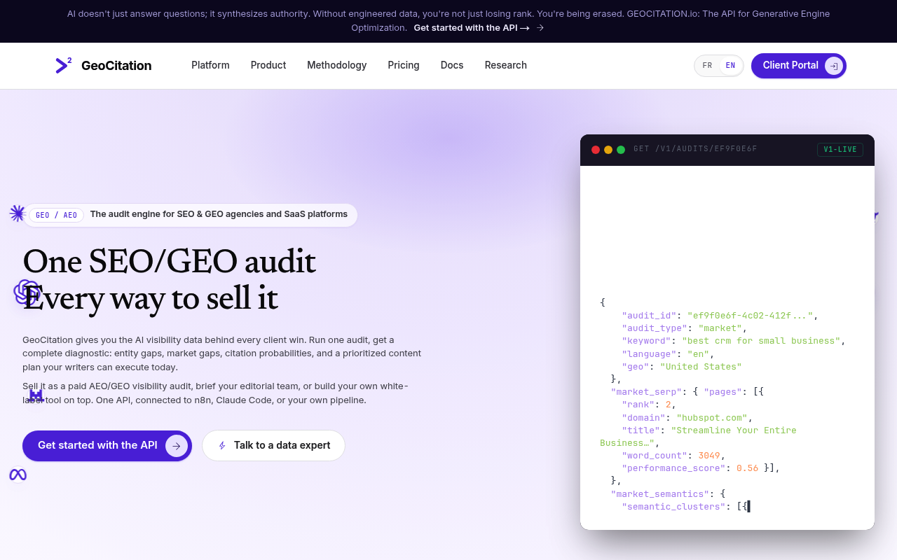 GEOCitation website screenshot