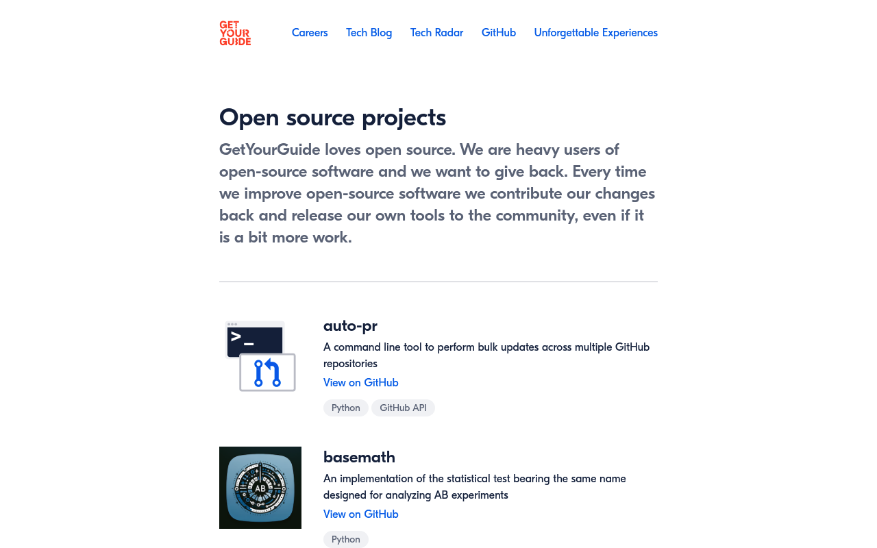GetYourGuide website screenshot