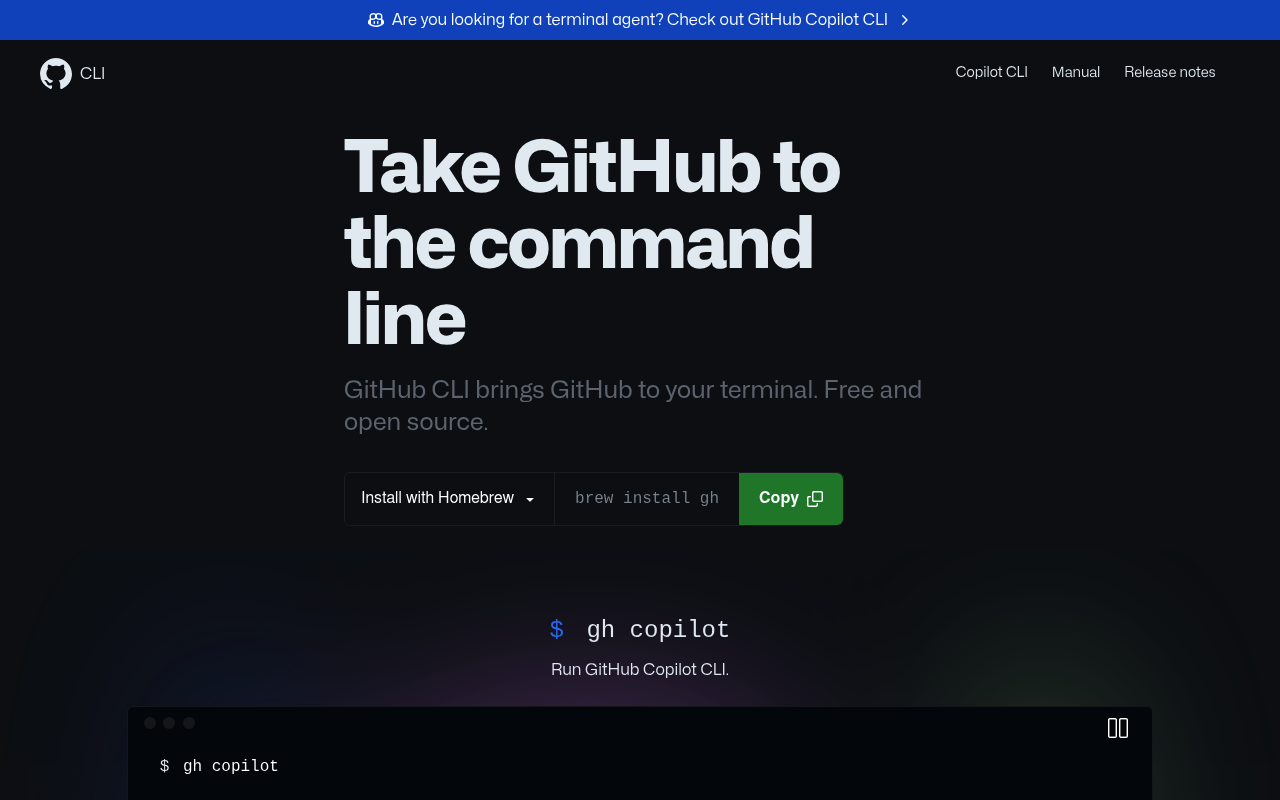 GitHub CLI screenshot