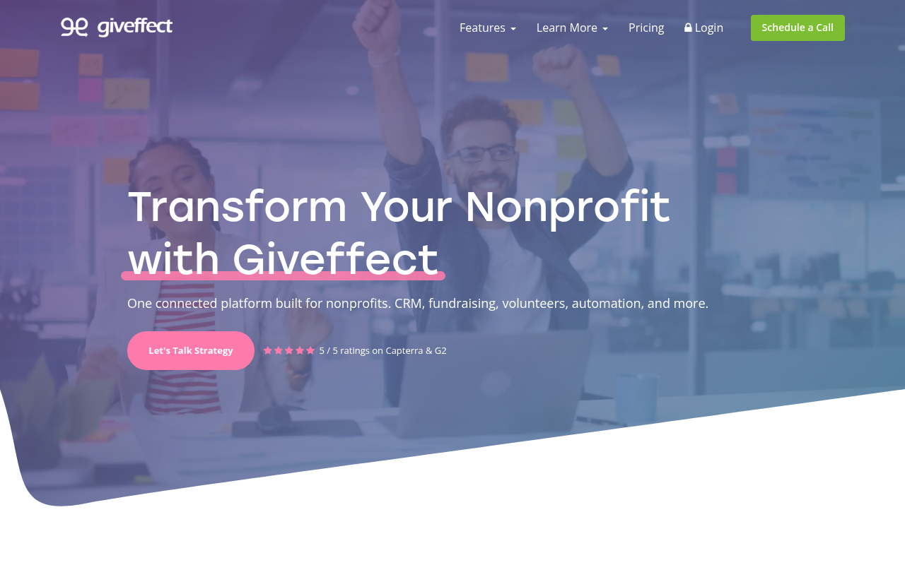 Giveffect website screenshot