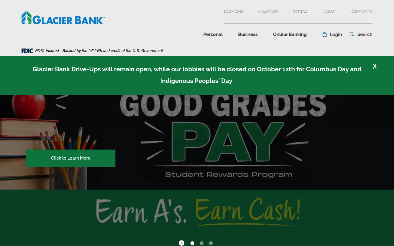 Glacier Bancorp screenshot