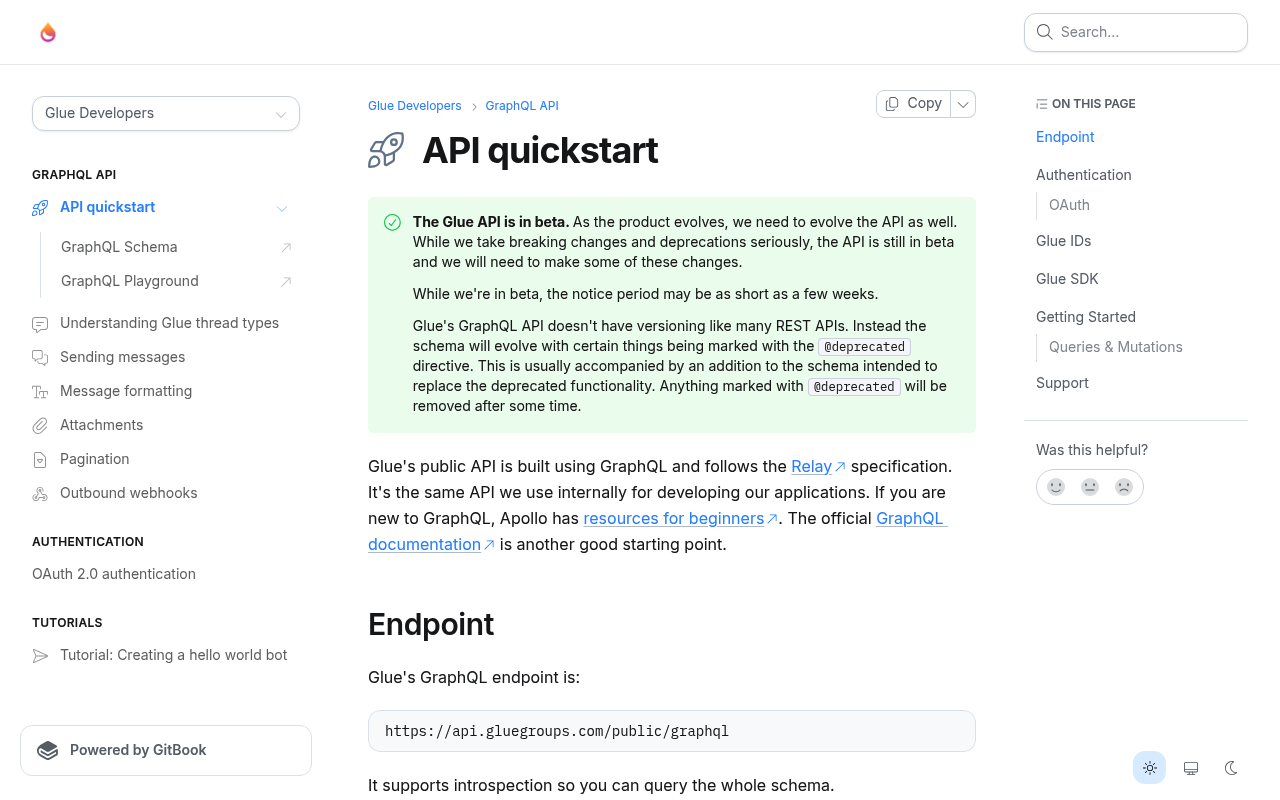 Glue screenshot