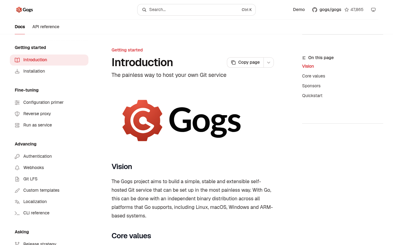 Gogs screenshot