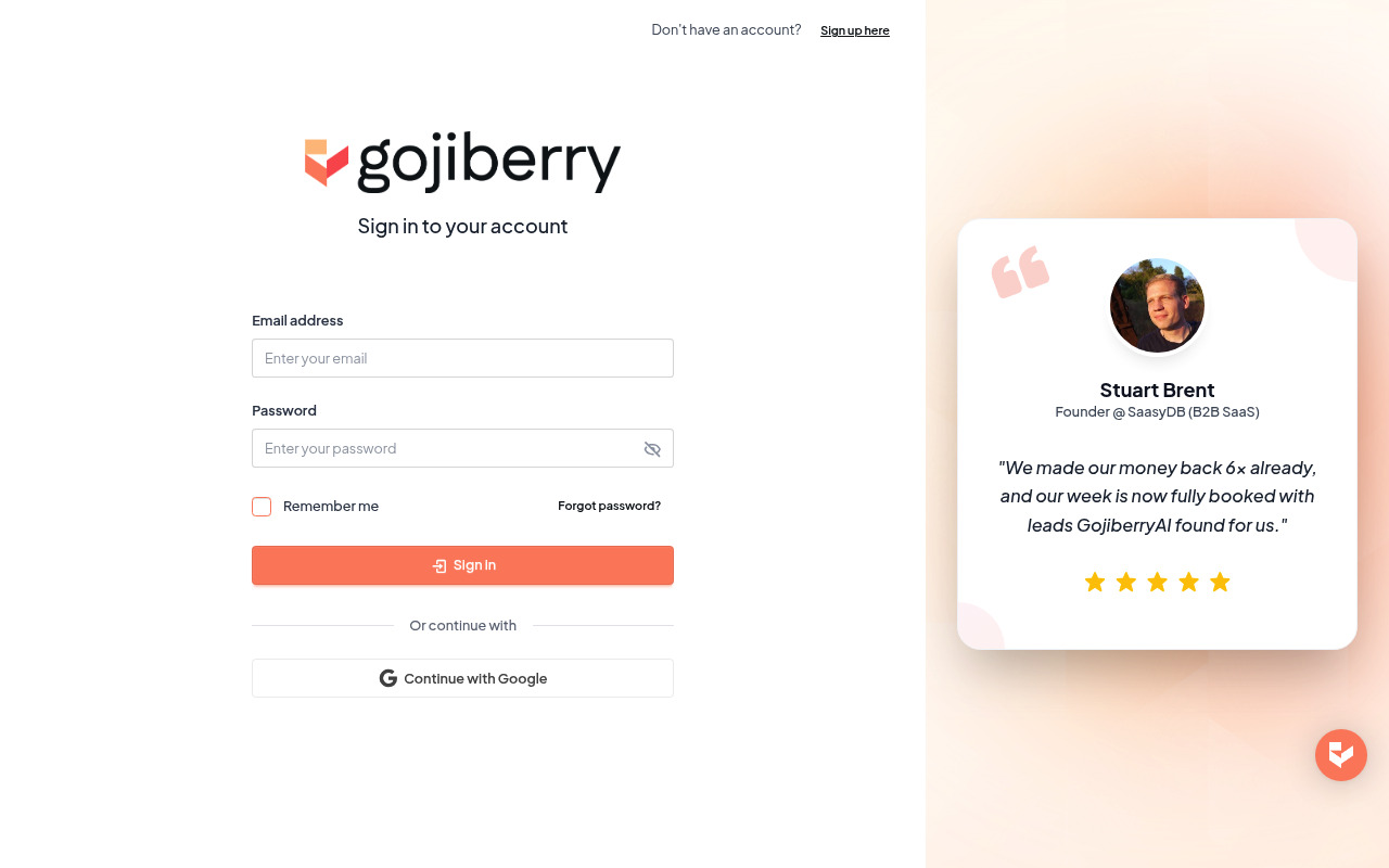 Gojiberry AI screenshot