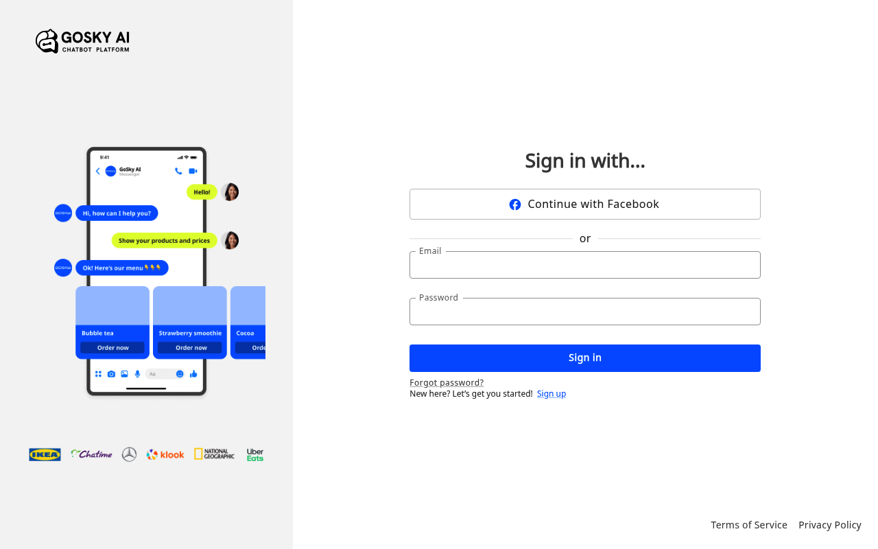 GoSky AI website screenshot