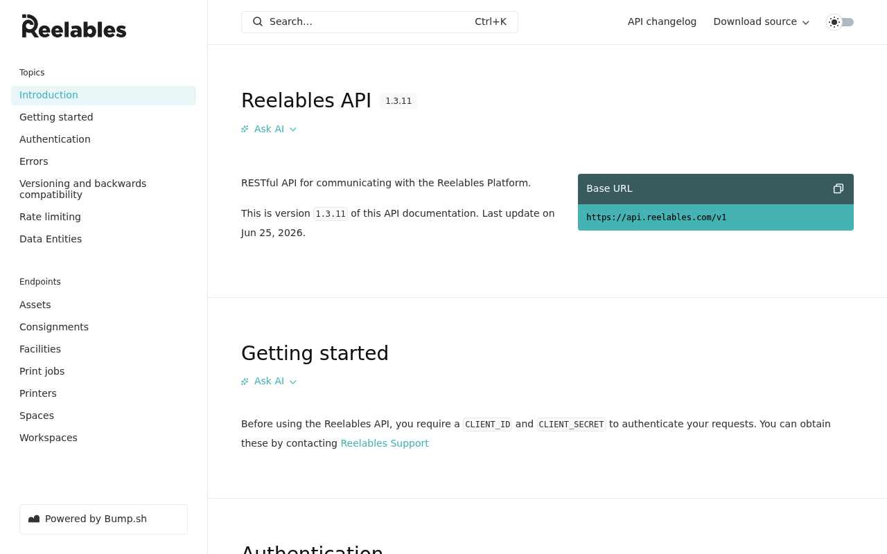 Reelables website screenshot