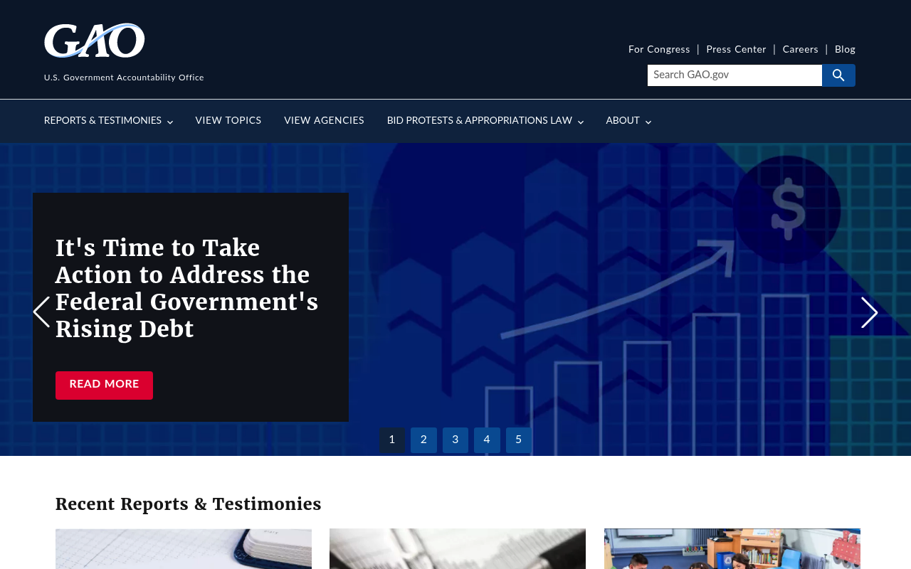 Government Accountability Office screenshot