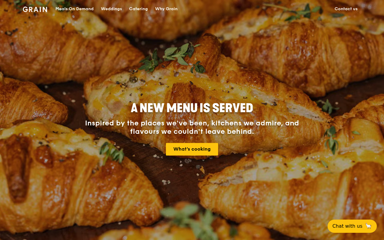 Grain website screenshot