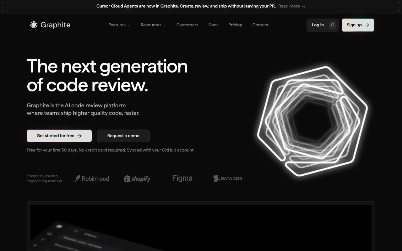Graphite website screenshot
