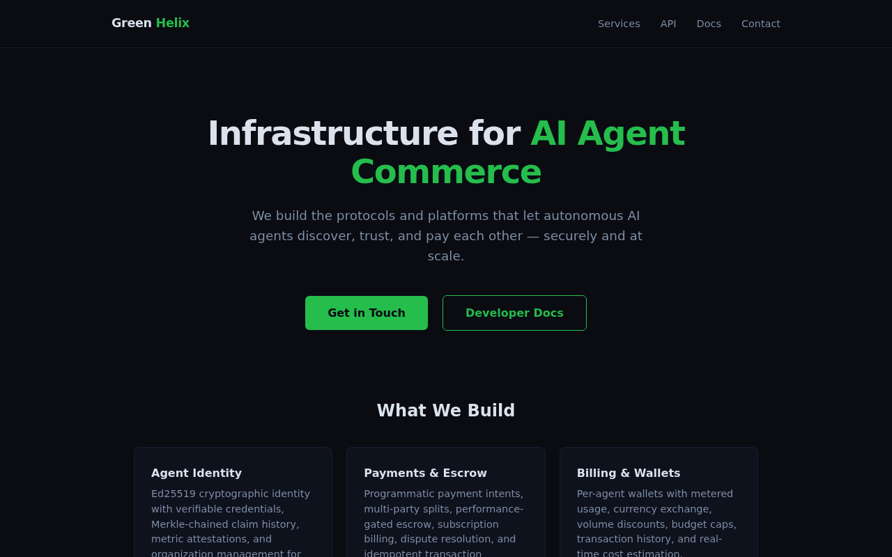 Green Helix website screenshot