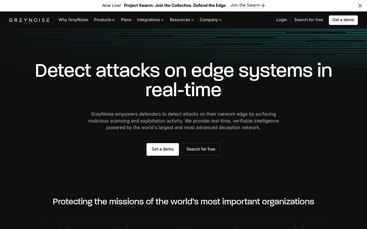 GreyNoise Intelligence screenshot