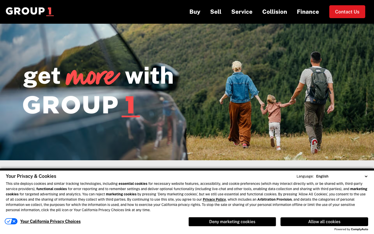 Group 1 Automotive screenshot