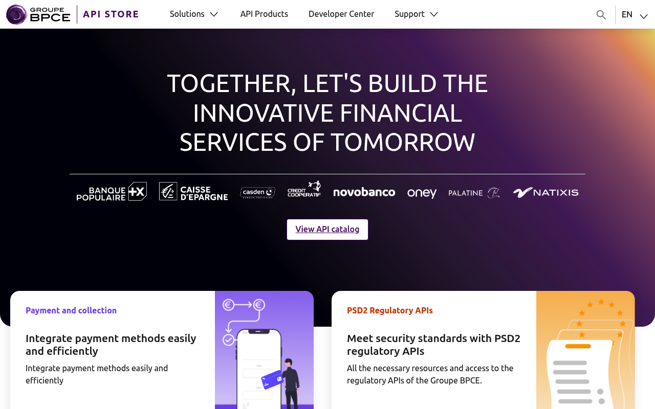 Groupe BPCE website screenshot