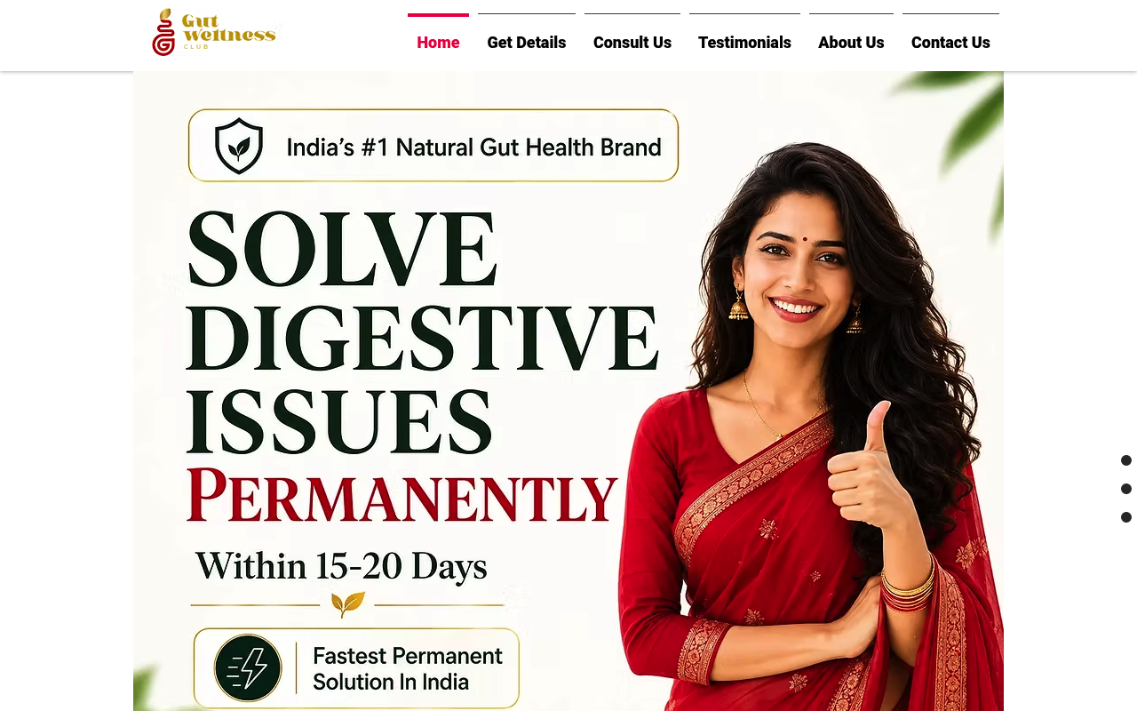 Gut Wellness Club website screenshot