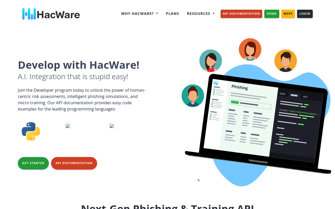 Hacware website screenshot