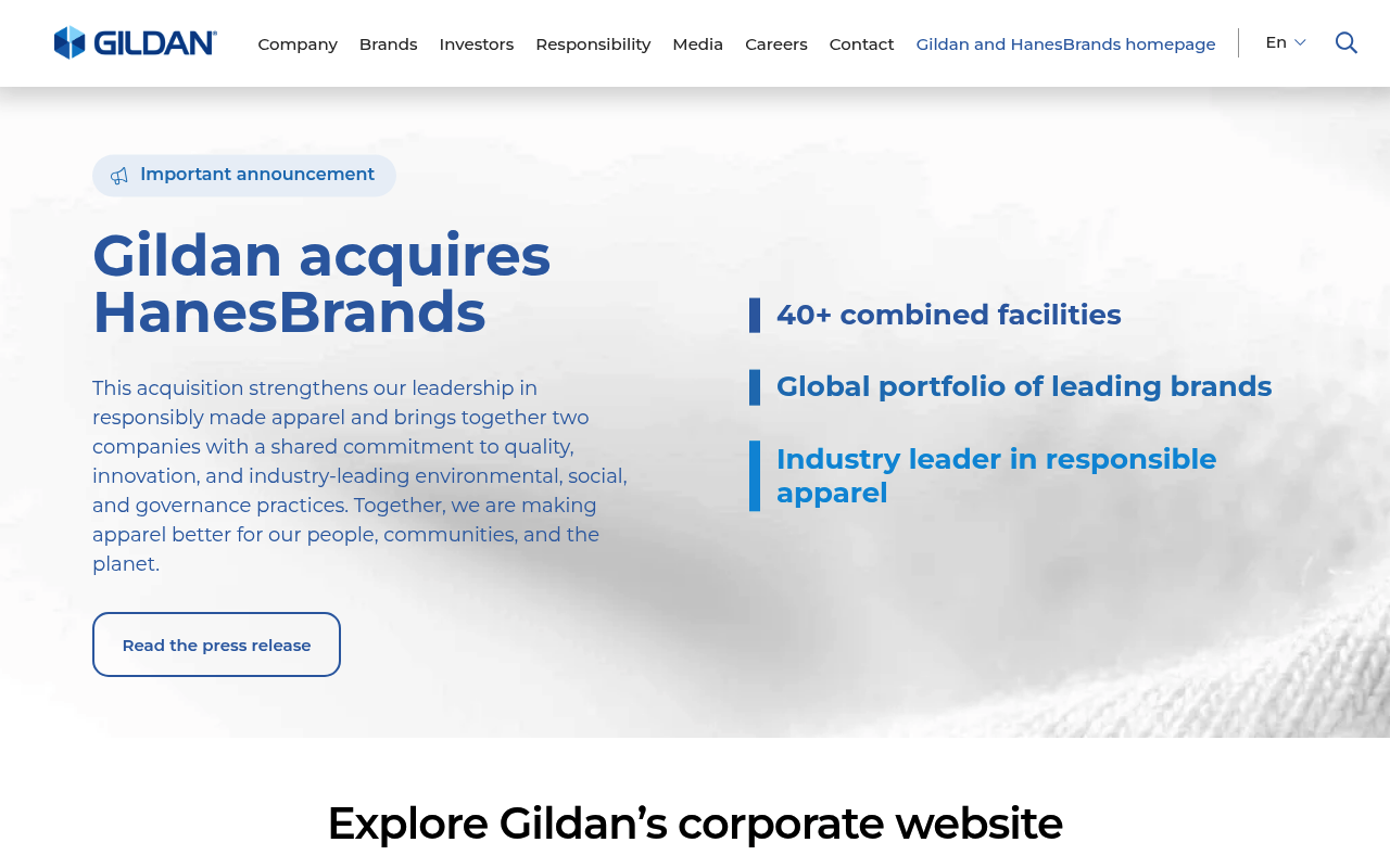 Hanesbrands screenshot