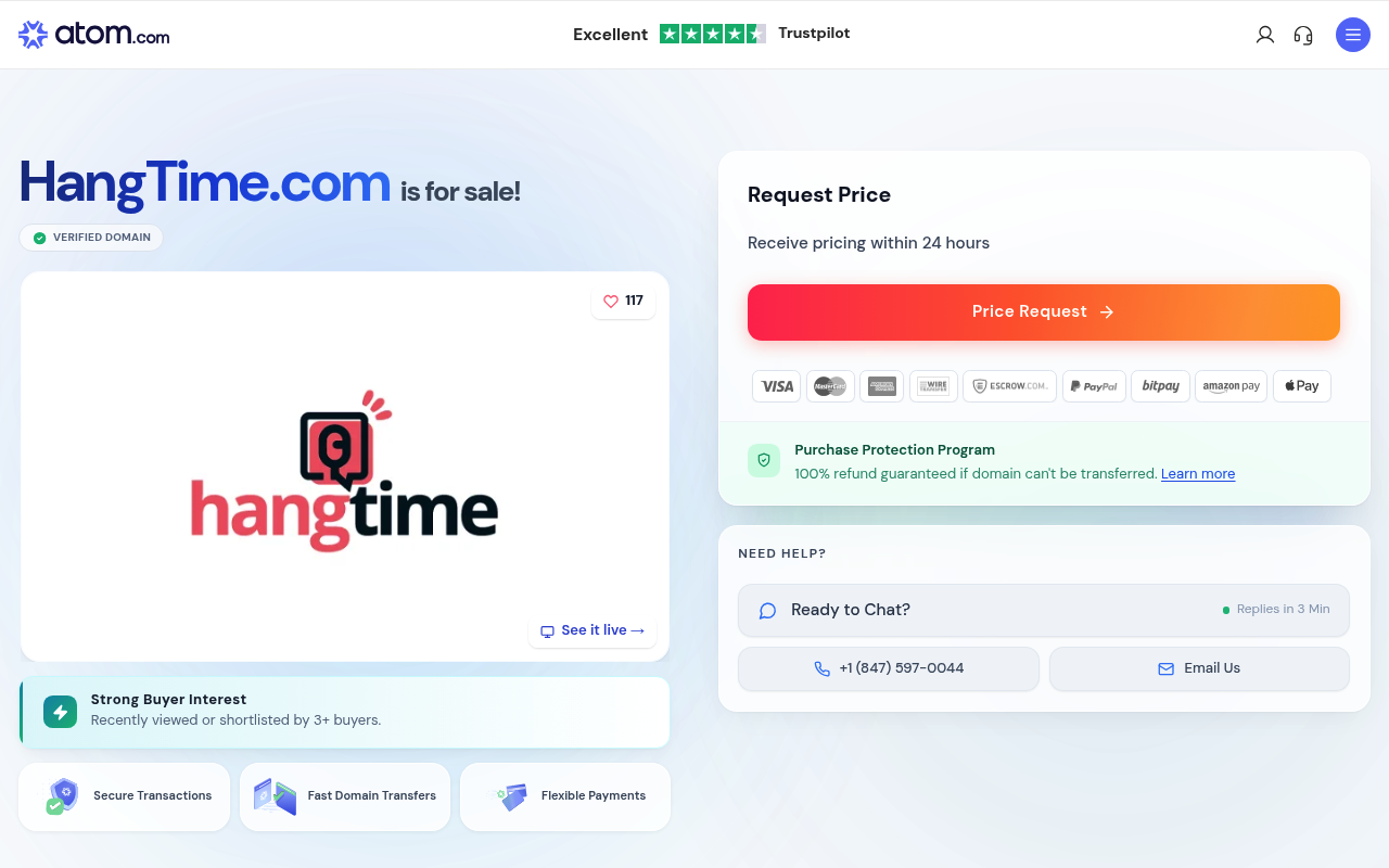 hangtime website screenshot