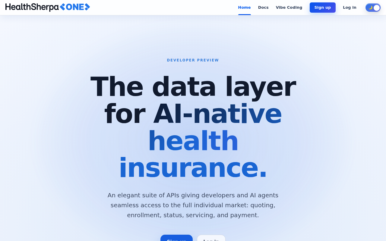 HealthSherpa website screenshot