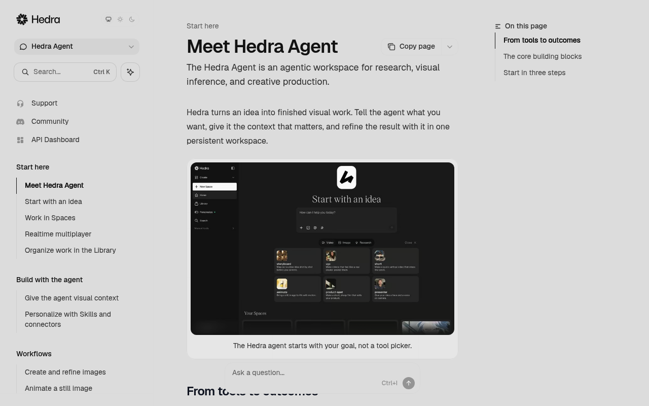 Hedra website screenshot