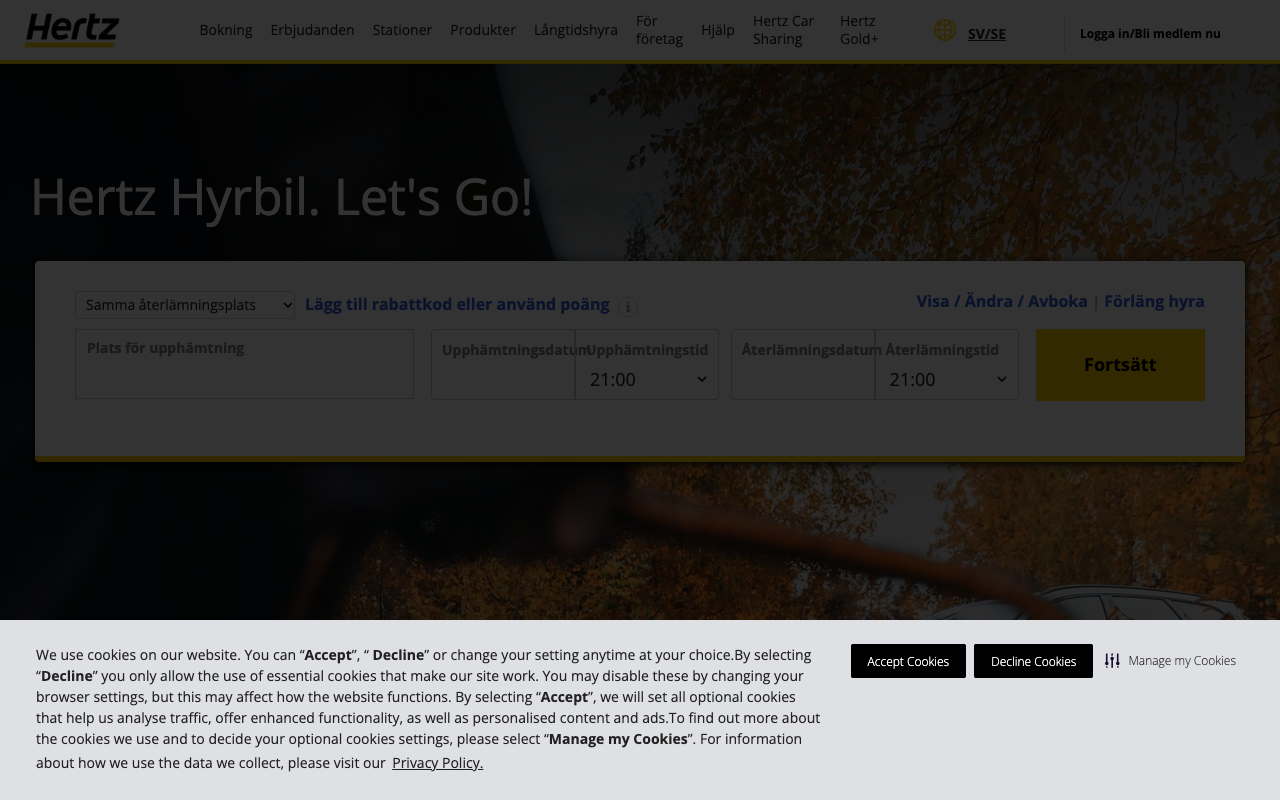 Hertz screenshot