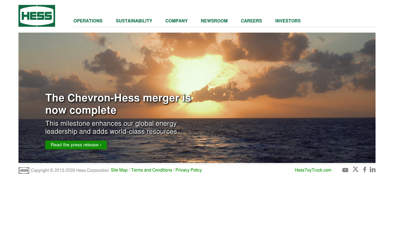 Hess Corporation screenshot
