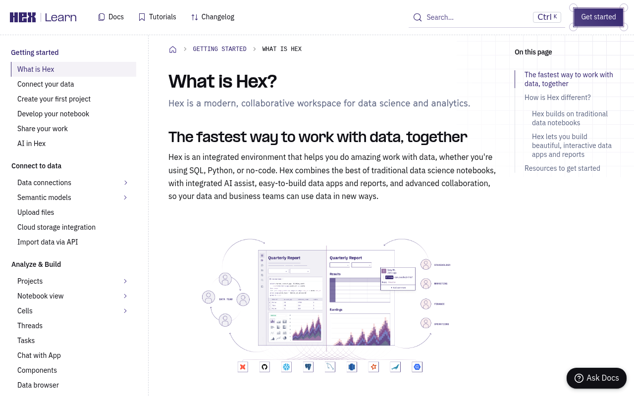 Hex website screenshot