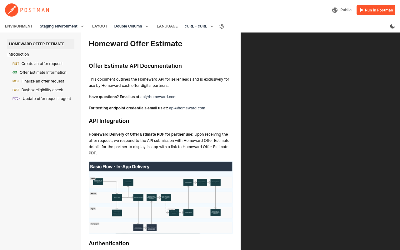 Homeward website screenshot