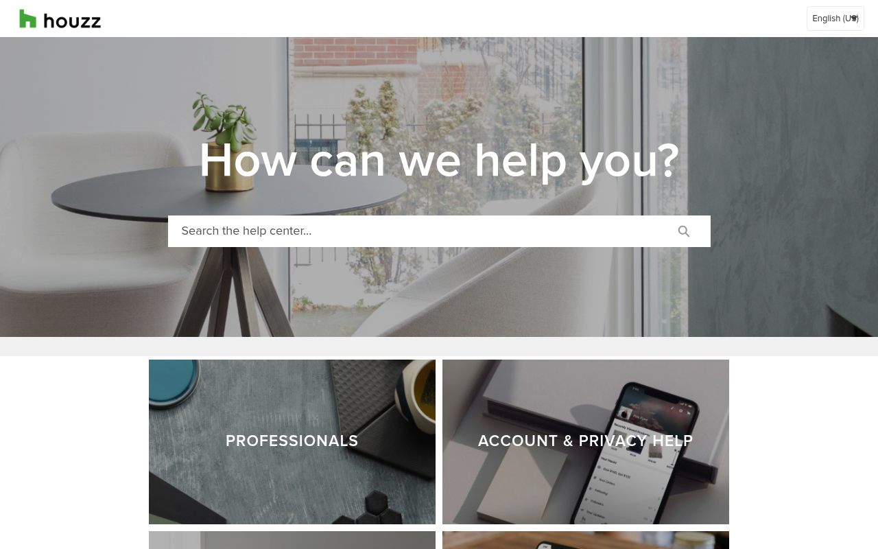 Houzz website screenshot