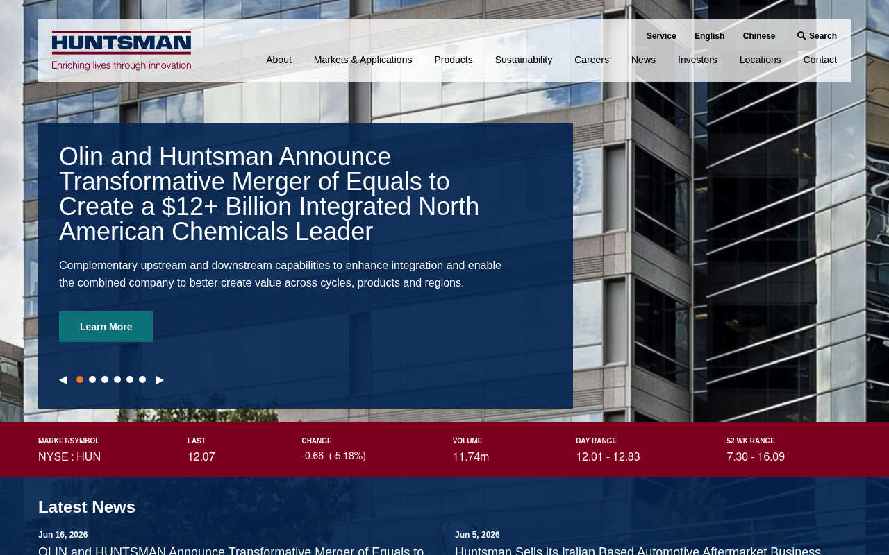 Huntsman Corporation screenshot