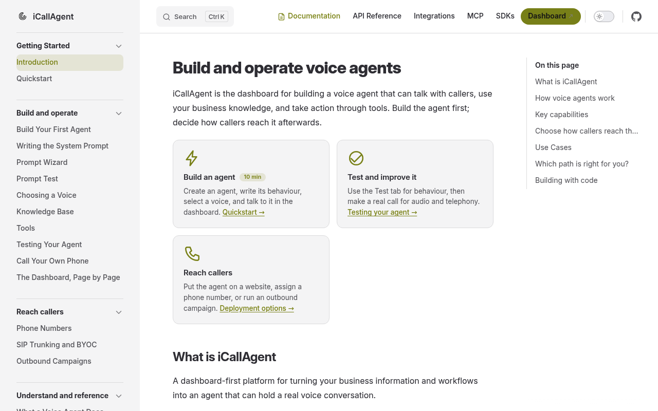iCallAgent Public API screenshot