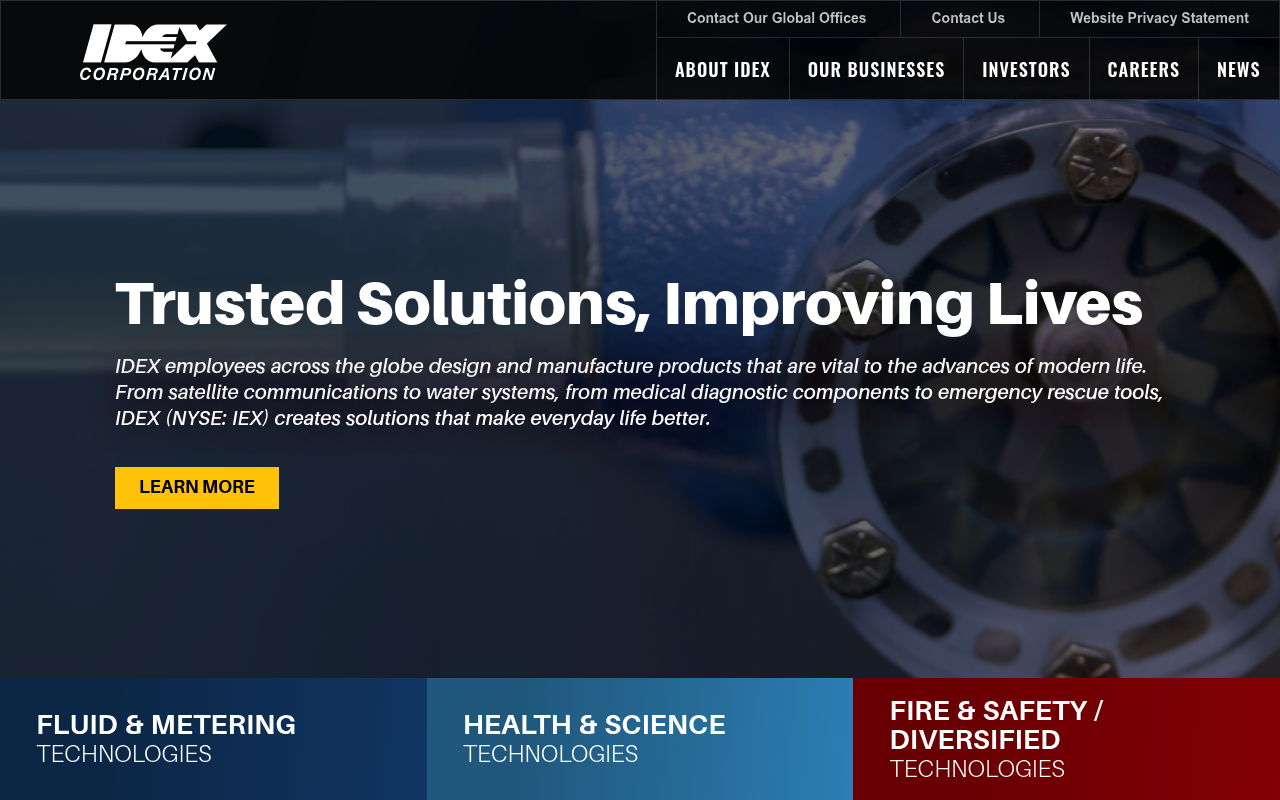 IDEX Corporation screenshot
