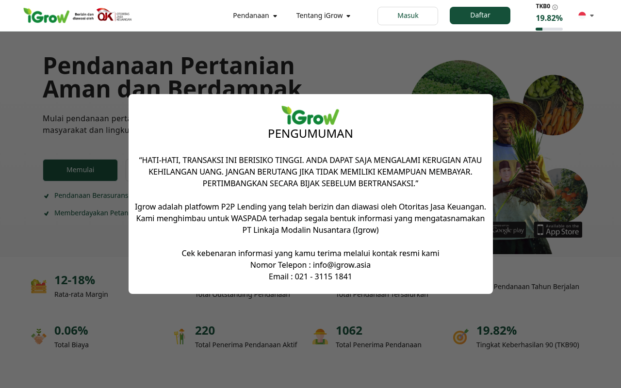 iGrow website screenshot